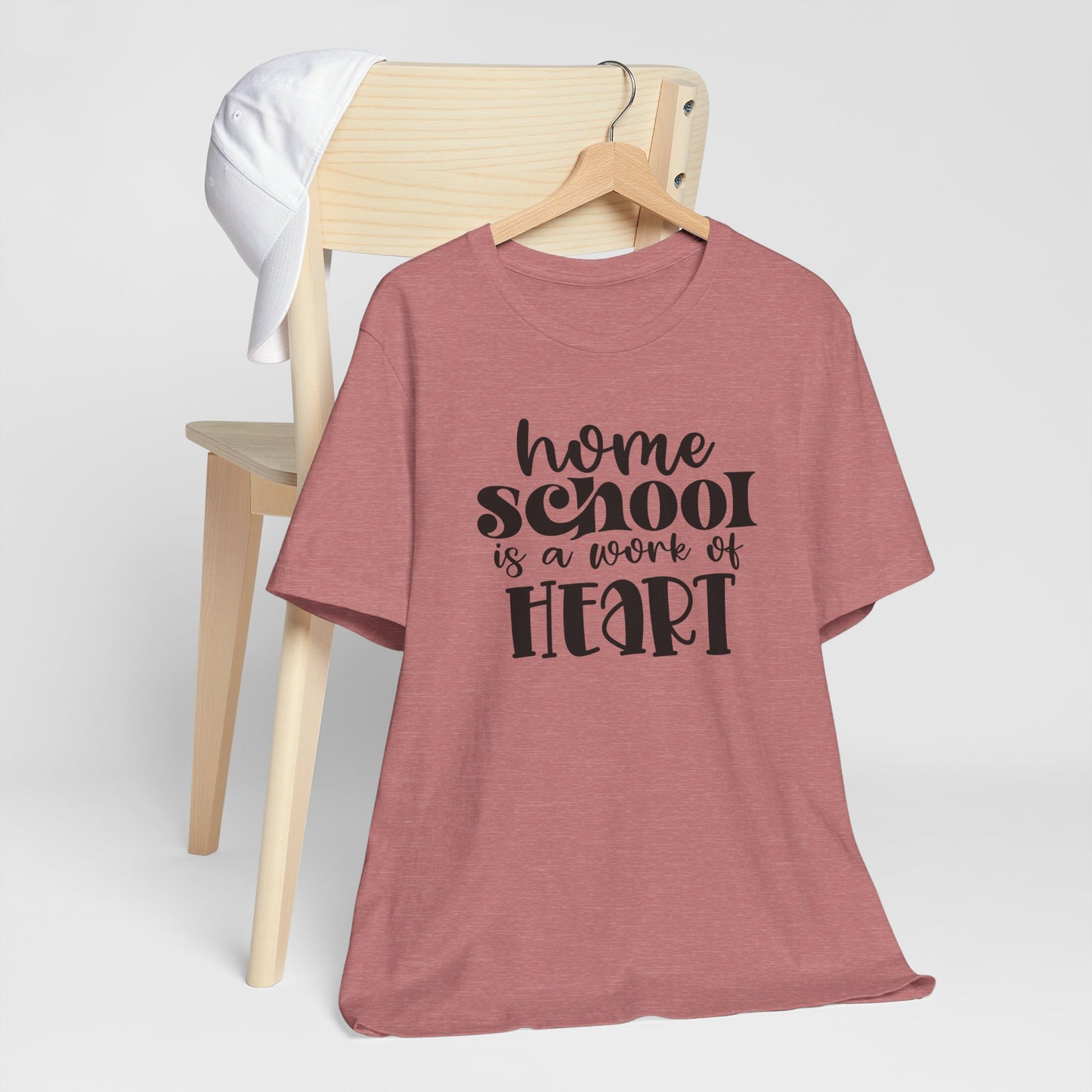 Homeschool Is A Work of Heart, Cute Homeschool Mom Shirt, Tshirt for Homeschooling Mama, Homeschool Mom Shirt, Gift for Mom, Shirt for Mom