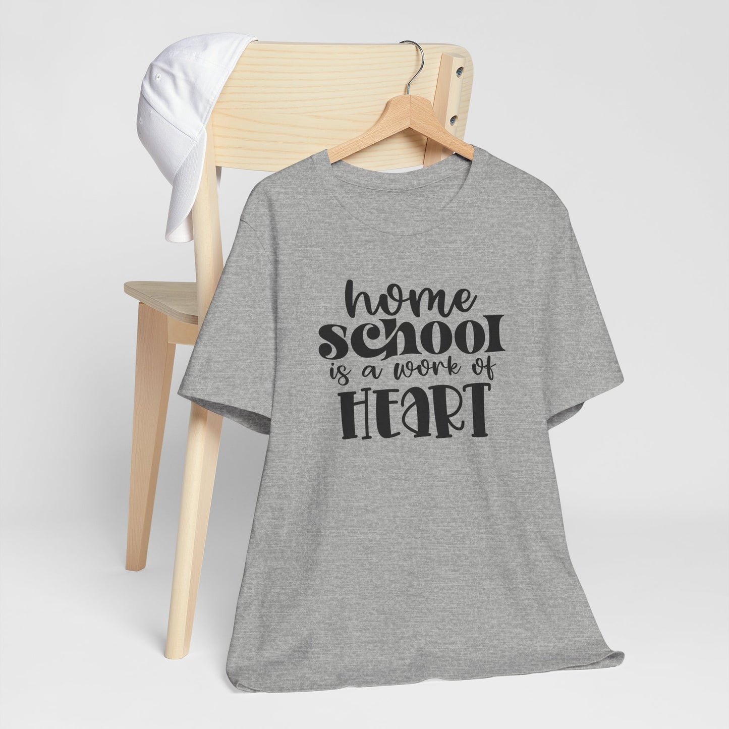 Homeschool Is A Work of Heart, Cute Homeschool Mom Shirt, Tshirt for Homeschooling Mama, Homeschool Mom Shirt, Gift for Mom, Shirt for Mom