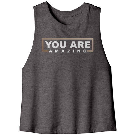 You Are Amazing Racerback Cropped Tank