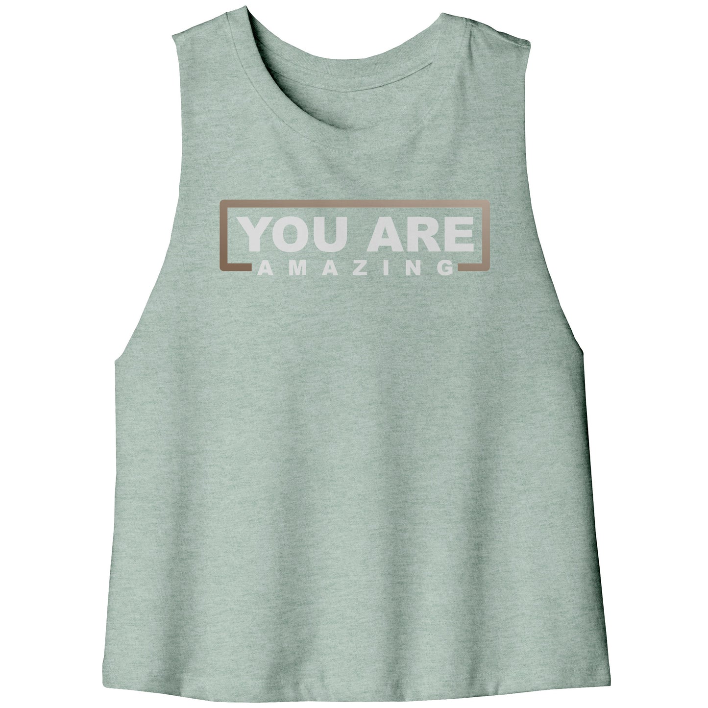 You Are Amazing Racerback Cropped Tank